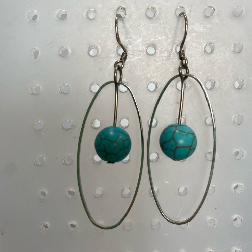Silver and Turquoise Earrings